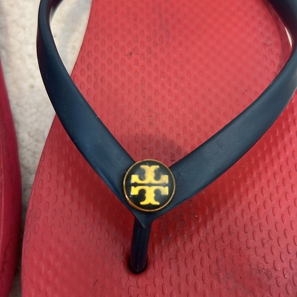Tory Burch Red and navy blue Sandals size 7. - Picture 4 of 10